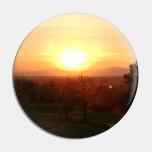 Sunset over Vosges Mountains Pin