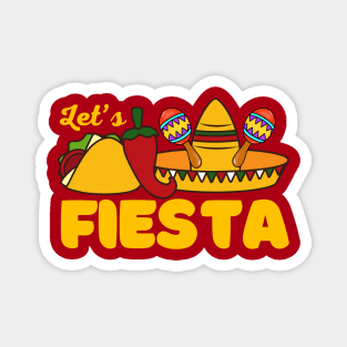 Lets Fiesta Cinco De Mayo Funny Magnet