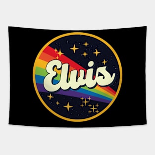 Elvis // Rainbow In Space Vintage Style Tapestry