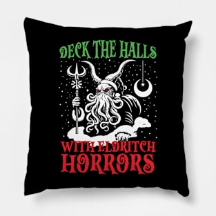 Deck the Halls with Eldritch Horrors Pillow