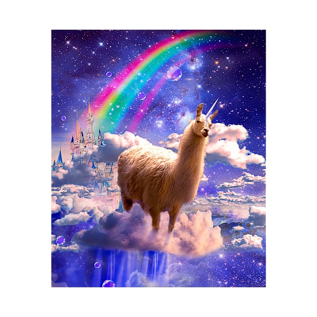 Rainbow Llama Unicorn - Llamacorn by Random Galaxy