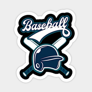 Retro Baseball Logo Magnet