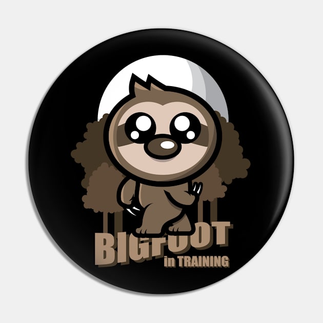 Bigfoot in Training Pin by jrberger