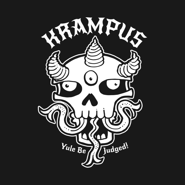 Krampus ~ Yule Judge ~ WHITE INK by SideShowDesign