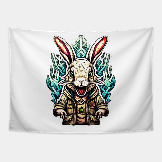 Zombie Rabbit Tapestry by Sugarori