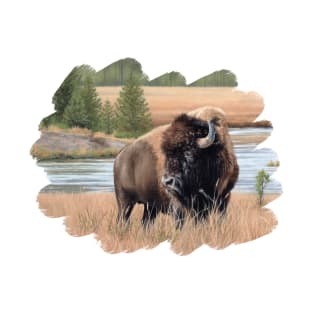 American Bison Painting T-Shirt