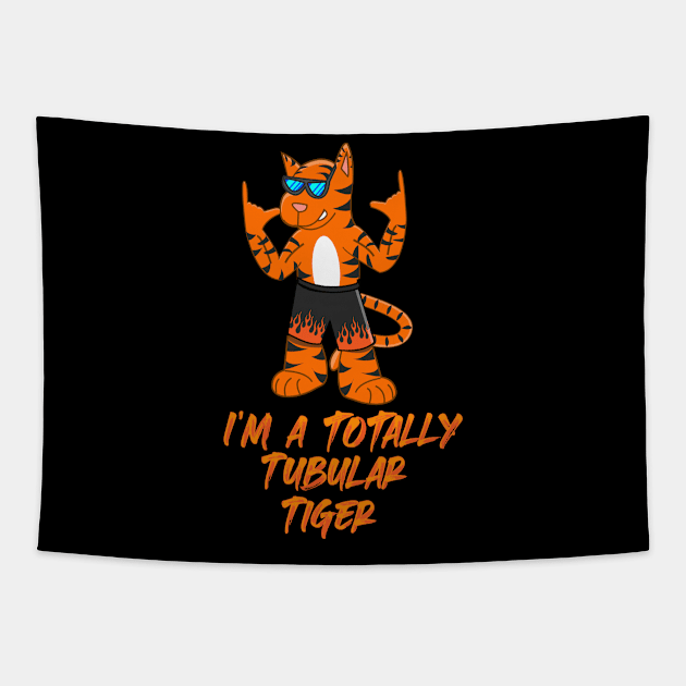 Totally Tubular Tiger Tapestry by Reasons to be random