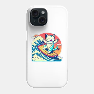 Lucky Cat Surf Adventure Phone Case