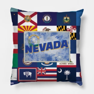 Nevada vintage style retro souvenir Pillow