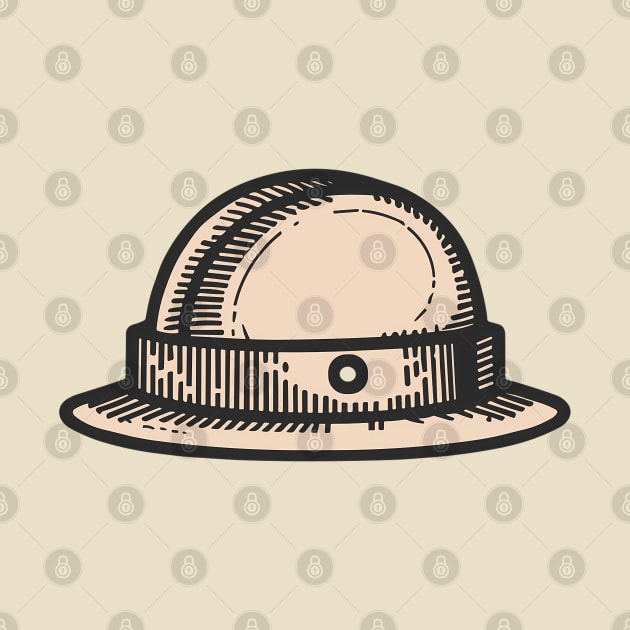 Line art of a Bowler hat by design/you/love