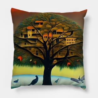 Fantacy tree house Pillow