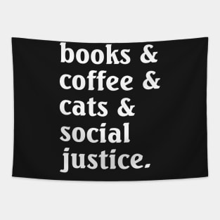 Books Coffee Cats Social Justice Tapestry