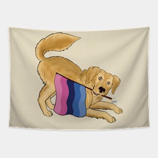 Pride Doggos Alternates: Omnisexual Golden Retriever Tapestry