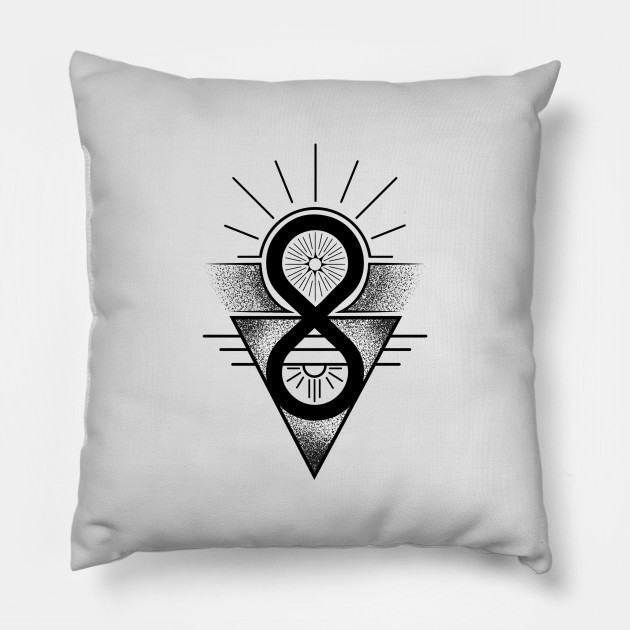 Infinity Sun Sunset Triangle Geometric Tattoo Design Infinity