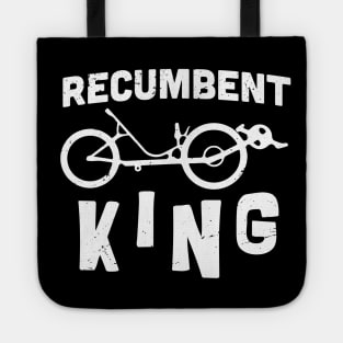 Recumbent king / recumbent bicycle gift idea / recumbent trike lover present Tote