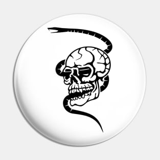 Snake in Skull Pin