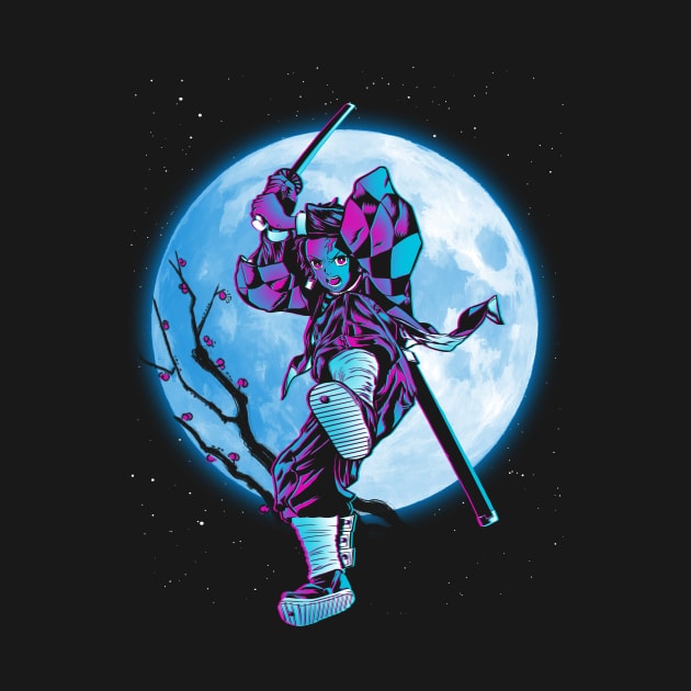 Tanjiro under the moon by ddjvigo