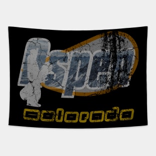 Aspen Colorado heavily distressed design logo Tapestry