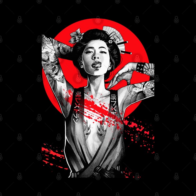 Pop Art Geisha Girl Urban Fashion by OWLvision33