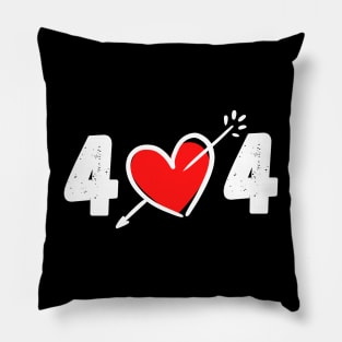 Funny single valentine's day HTTP status code 404 for web developers Pillow