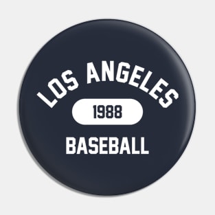 Retro 1988 Los Angeles Baseball Varsity Logo (White) Pin