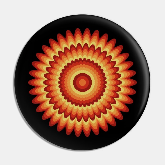 Concentric Flowers Pin by n23tees