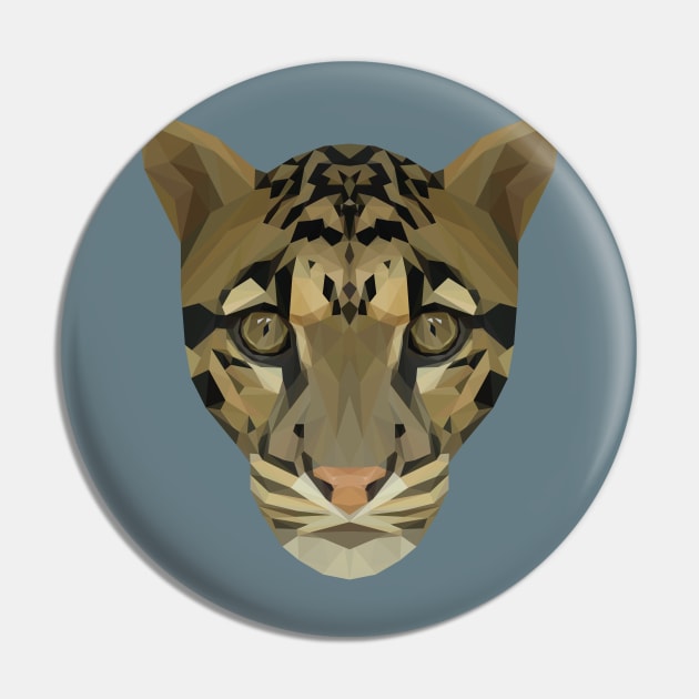 Geometrical Clouded Leopard Pin by ErinFCampbell