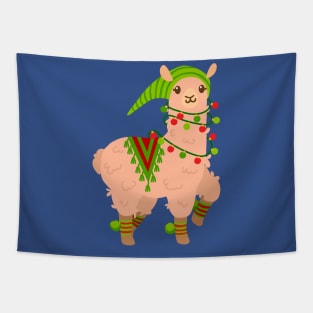 Christmas Llama 2 Tapestry