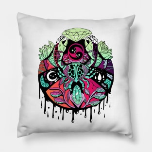 Red Blue Blend Mystic Cancer Zodiac Pillow