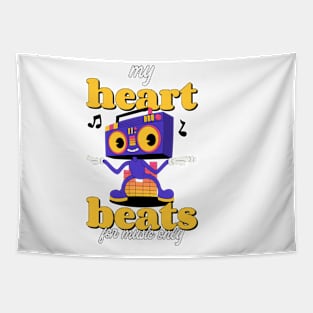 Music Beats my Heart Tapestry