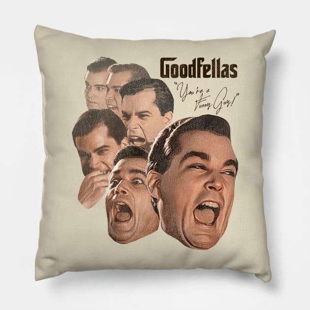 Ray Liotta as Henry Hill Laughing Goodfellas Funny Guy Pillow by darklordpug