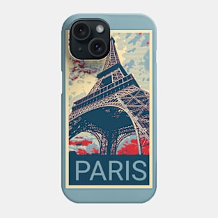 Paris in Shepard Fairey style Phone Case