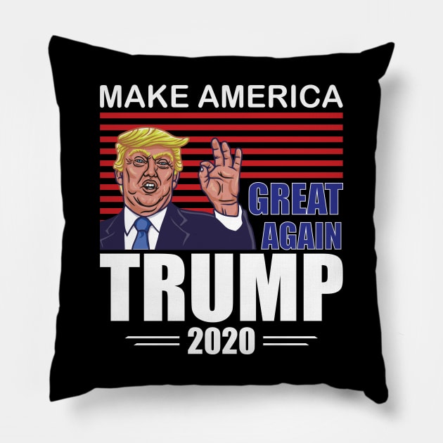 keep america great again 2020 Pillow by Mr.Speak