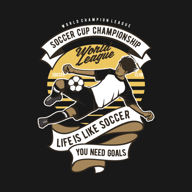 Soccer Cup Championship, Vintage Retro Classic by CoApparel
