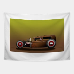 Hot Rod Jalopy Tapestry