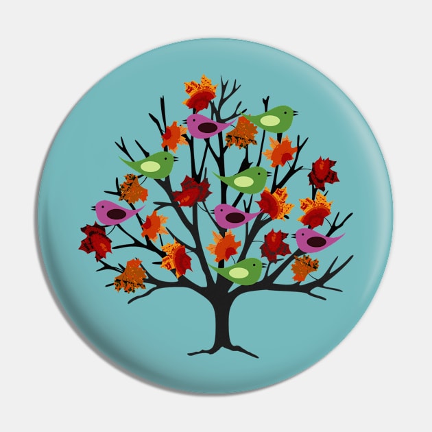 Tree of Birds Pin by Sandra Keller