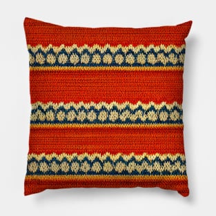 Colorful striped design knitted Pillow