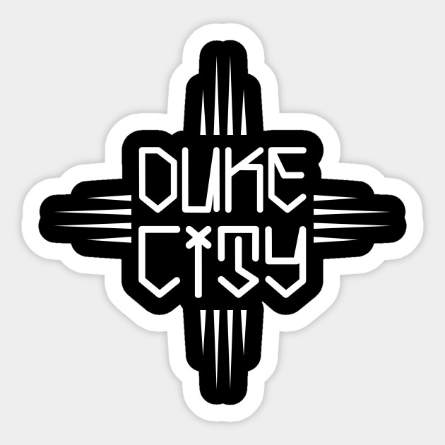 Duke City Badge Tee Duke City Sticker Teepublic