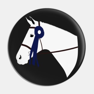 Blue Ribbon (Grey Horse) Pin