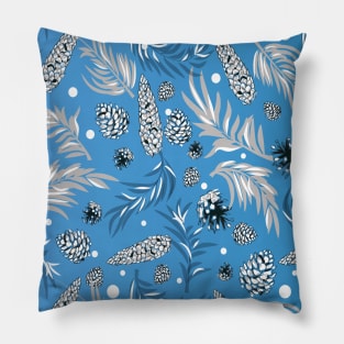 #Christmas #Pattern #Pine #Snow 16 Pillow