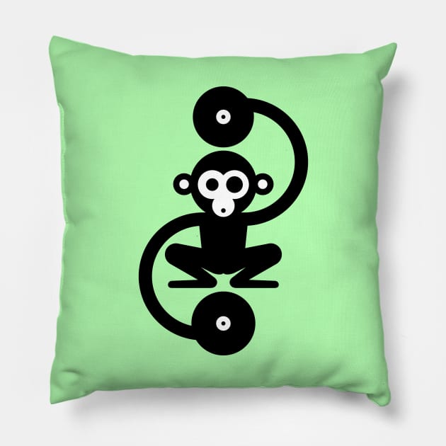 Monkey Music - Dj Business Pillow by hardwear