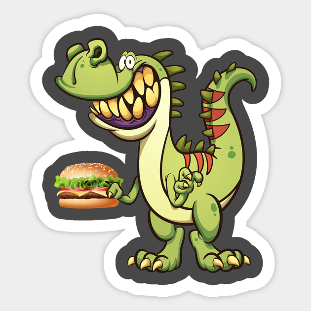 T-Rex Eating Hot & Spicy Fried Chicken Hamburger Sandwich - T Rex Eating Hot Spicy Fried Chicken - Sticker | TeePublic T-Rex Eating Hot & Spicy Fried Chicken Hamburger Sandwich - T Rex Eating Hot Spicy Fried Chicken - Sticker | TeePublic