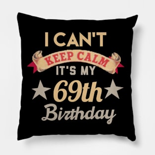 69th birthday gift Pillow