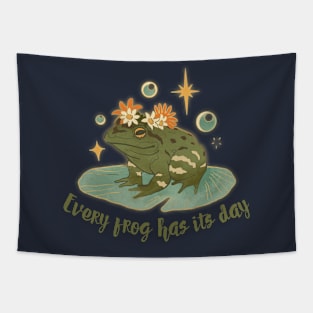 Every Frog Has Its Day Tapestry