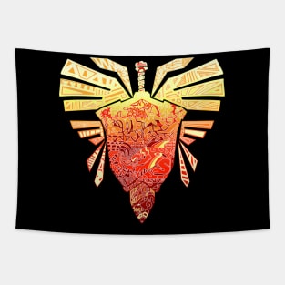 Monster Hunter Sword and Shield Tapestry