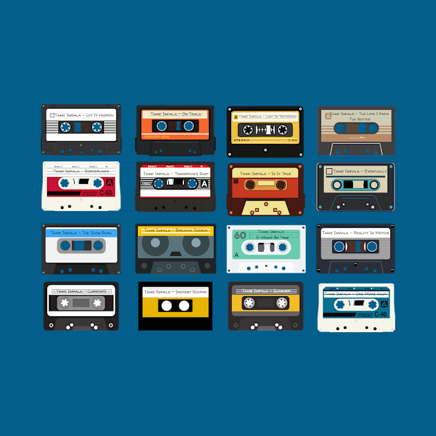 Cassette Tapes With Best Music - Music Themed Art - Music Art - Music Lover Gift by waltzart