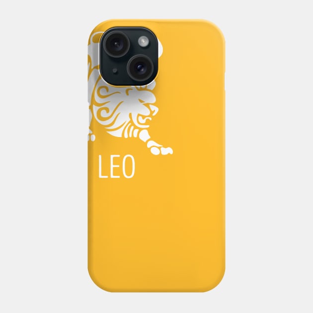 Astrological Zodiac Tee Shirts - Leo the Lion Phone Case by Nonstop Shirts