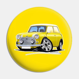 Classic Mini Cooper Yellow Pin