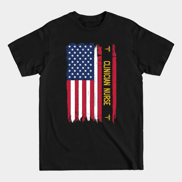 Disover Clinician Nurse American Flag - Nurse American Flag - T-Shirt