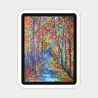 Rainy Woodland Path Magnet